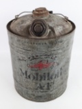 Early Gargoyle Mobiloil ÒAFÓ 5 Gallon Galvanized Oil Can