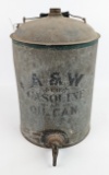 Early A&W Company Gasoline & Oil 5 Gallon Can w/ Spout