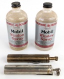 Vintage SOCONY Mobil Window Spray Bottles & Spray Canisters