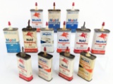 (13) Vintage Mobil 4oz Penetrating Oil Handy Oiler Cans