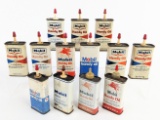 (13) Vintage Mobil Handy Oil Oiler 4oz Cans