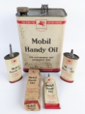 Lot Of Early SOCONY Mobil Handy Oil Cans