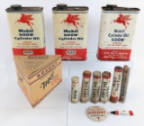 Vintage Mobil Oil Cans / Dri-Lube Tubes / SOCONY Stove Wick & More