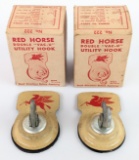 (2) Vintage NOS Mobil Service Station Promotional Utility Hooks In Boxes