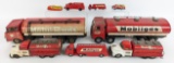 Lot Of Vintage Mobil Service Station Toy Tanker Trucks