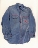 Vintage Mobil Service Station Attendants Lee Work Shirt
