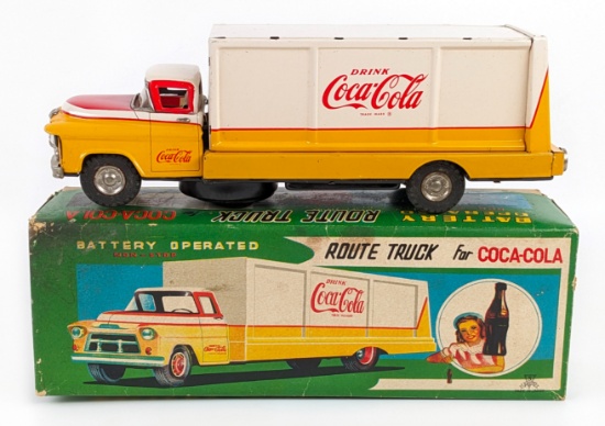 Sanyo Japan Battery Op. Coca-Cola Route Truck w/ Box