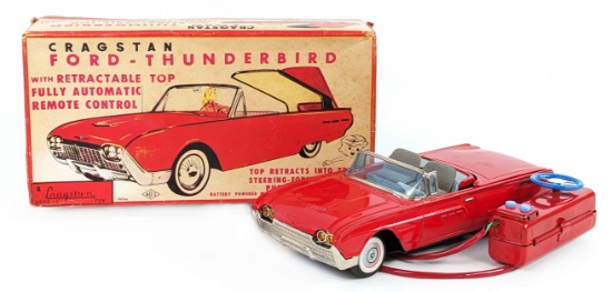Cragstan Tin Battery Op. RC Ford Thunderbird Car w/ Box