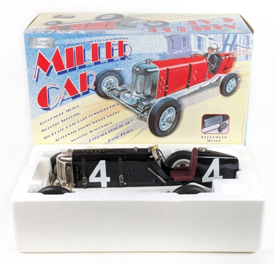 Gilbow Miller Tin Plate & Diecast Windup Race Car
