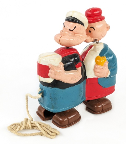 Marx Popeye and Wimpy Ramp Walker Pull Toy