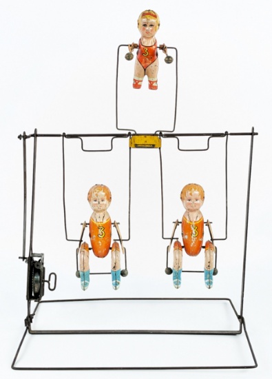Marx Tin Windup Big 3 Aerial Acrobats