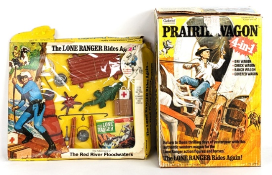 Gabriel The Lone Ranger Prairie Wagon & Hubley Red River Floodwaters Playset