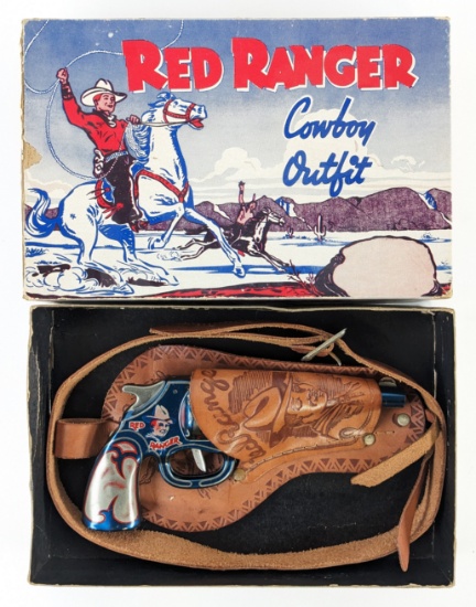 Wyandotte Toys Red Ranger Cowboy Outfit w/ Gun In Original Box