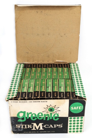 Mattel Greenie Stik-M-Caps Full Store Display Box