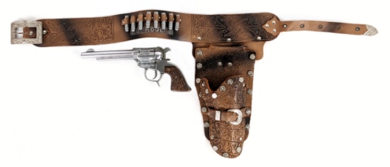 Geo. Schmidt Roy Rogers Cap Gun w/ Leather Holster