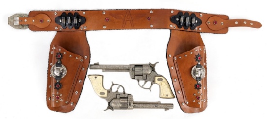 Leslie-Henry Gene Autry .44 Cap Gun Set With Leather Holster