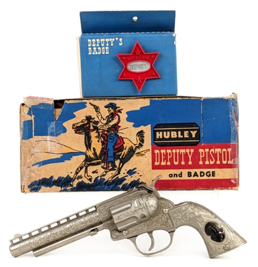 Hubley Deputy Cap Gun w/ Badge In Box