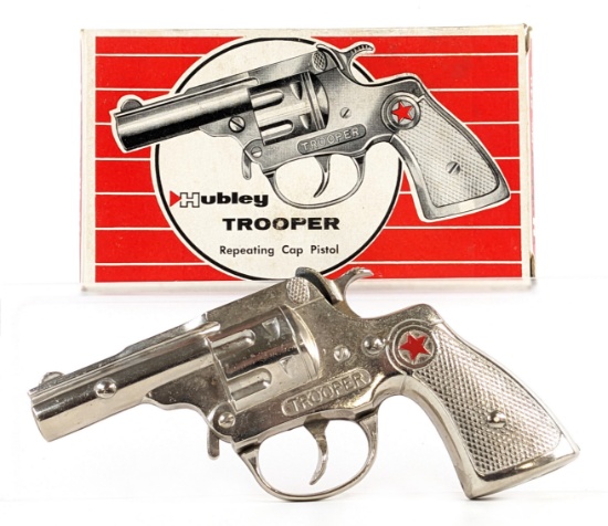 Hubley Trooper Repeating Cap Pistol Gun w/ Box