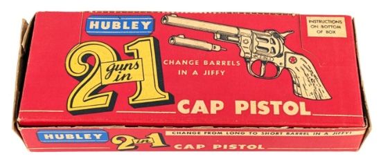 Hubley 2 Guns In 1 Cap Pistol Gun In Box