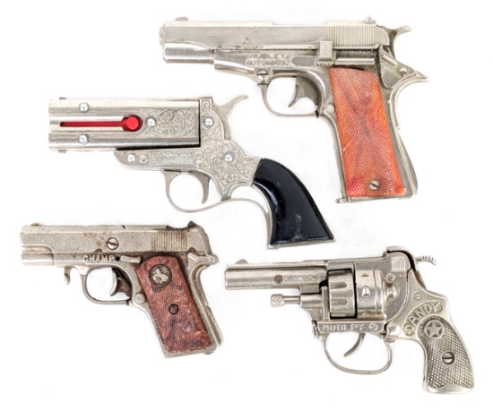 Hubley Dandy, Champ, Dagger Derringer, & Automatic Cap Gun Pistols