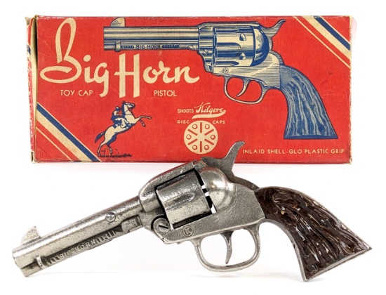 Kilgore Big Horn Revolver Cap Gun Pistol w/ Box