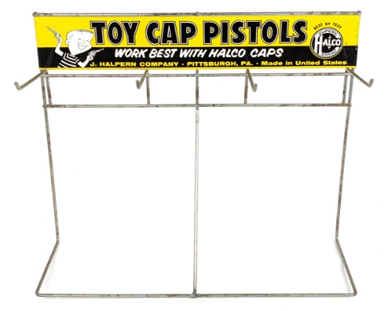 Halco Toy Cap Pistols Store Display Advertising Rack