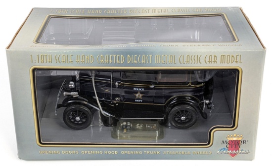 1/18 Scale Motor City Classics 1931 Ford Model A Tudor Police Car