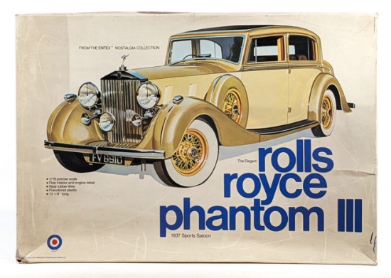 1/16 Scale Entex Rolls Royce Phantom lll Model Kit