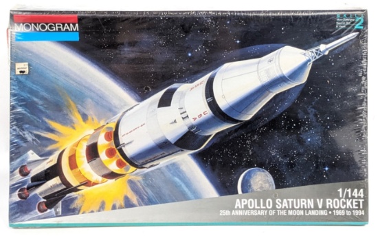 1/144 Scale Monogram Apollo Saturn V Rocket Model Kit - Sealed