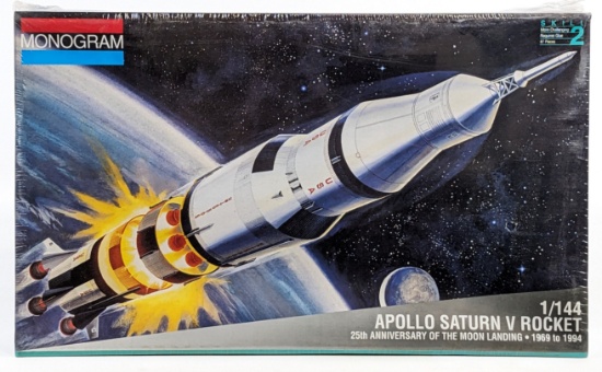 1/144 Scale Monogram Apollo Saturn V Rocket Model Kit - Sealed
