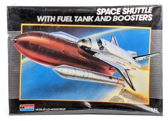 1/72 Scale Monogram Space Shuttle with Fuel Tank and Boosters Model Kit - Sealed