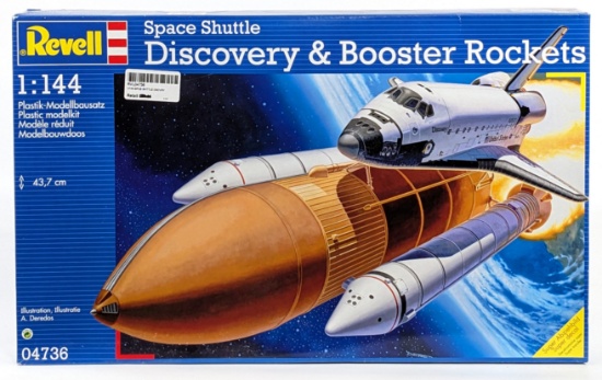 1/144 Revell Space Shuttle Discovery & Booster Rockets Model Kit - Sealed