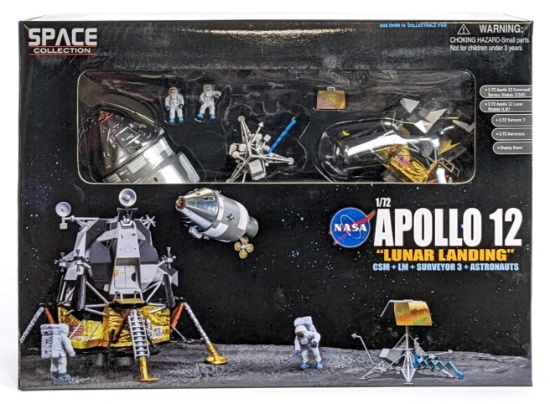 1/72 Dragon Apollo 12 Lunar Landing CSM + LM + Surveyor 3 + Astronauts - NIB