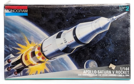 1/144 Scale Monogram Apollo Saturn V Rocket Model Kit - Sealed