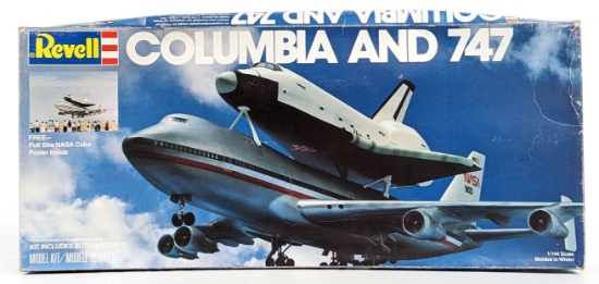 1/144 Scale Revell Columbia Shuttle and 747 Airplane Model Kit - NIB