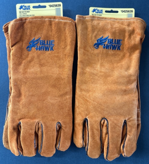 Blue Hawk Genuine Leather Welding Gloves