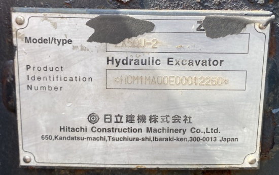Hitachi ZAXIS 50U-2 Hydraulic Excavator