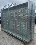112ÓWx71ÓL Work Site Galvanized Freestanding Chain Link Fencing