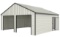 23' x 22' Double Garage Metal Barn Shed