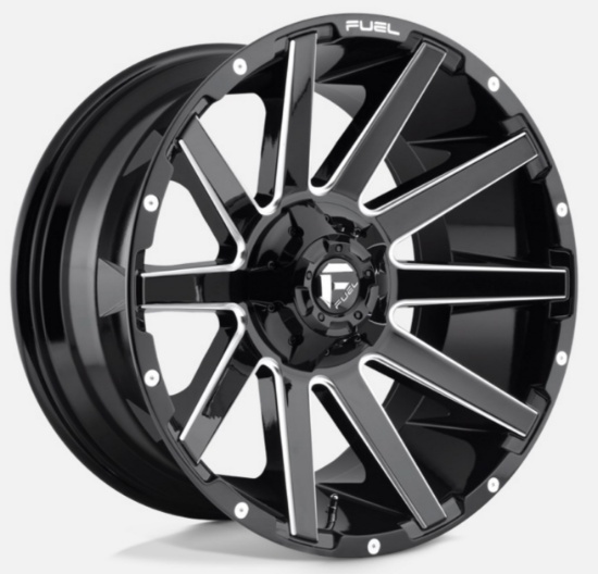 FUEL Off-Road CONTRA 20"x9" Gloss Black Milled Rims