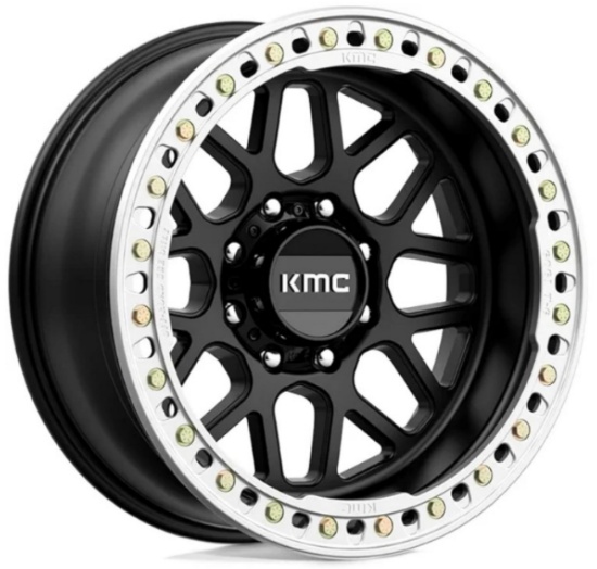 KMC Wheels GRENADE CRAWL BEADLOCK 20"x10" Satin Black Rims