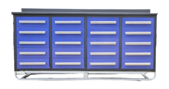 2025 Steelman 7' 20 Drawers Stainless Steel Workbench