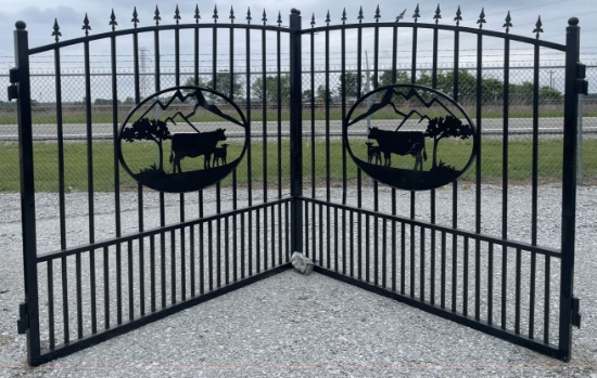 14Õ Bi-Parting Wrought Iron Gate, 83ÓH
