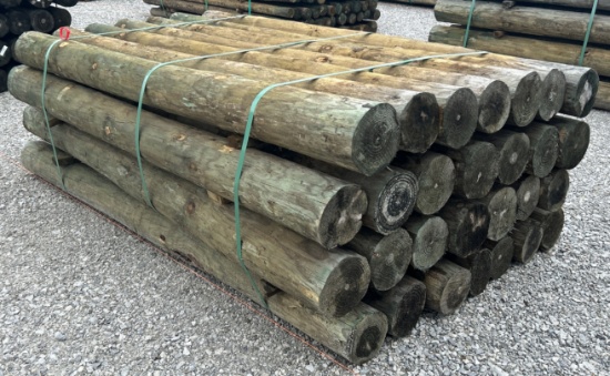 6" x 7' Treated Posts, 28 Posts