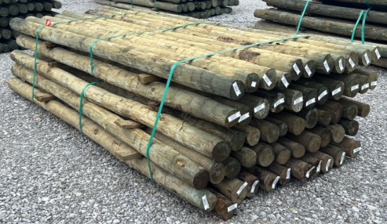 3-1/2" x 8' Treated Posts, 55 Posts
