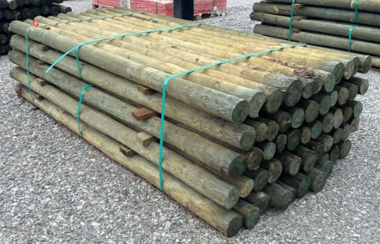 3-1/2" x 8' Treated Posts, 55 Posts