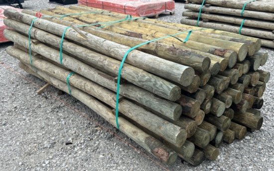 3-1/2" x 8' Treated Posts, 55 Posts