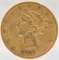 1883 United States Liberty Head Coronet Type Half Eagle $5.00 Gold Coin