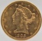 1905 United States Liberty Head Coronet Type Half Eagle $5.00 Gold Coin