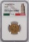 1865 T BN Italy 20 Lire Gold Coin NGC AU-55